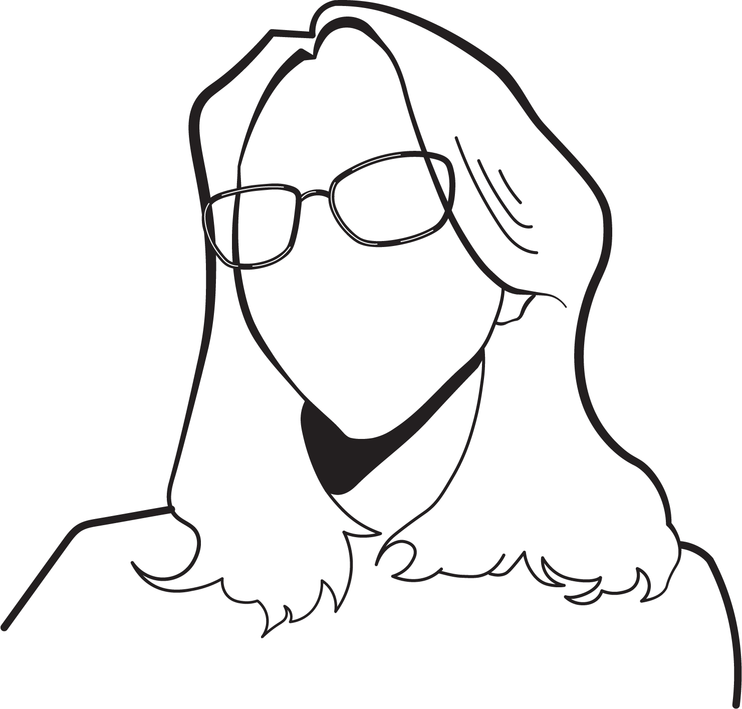Self portrait of Breann wearing glasses