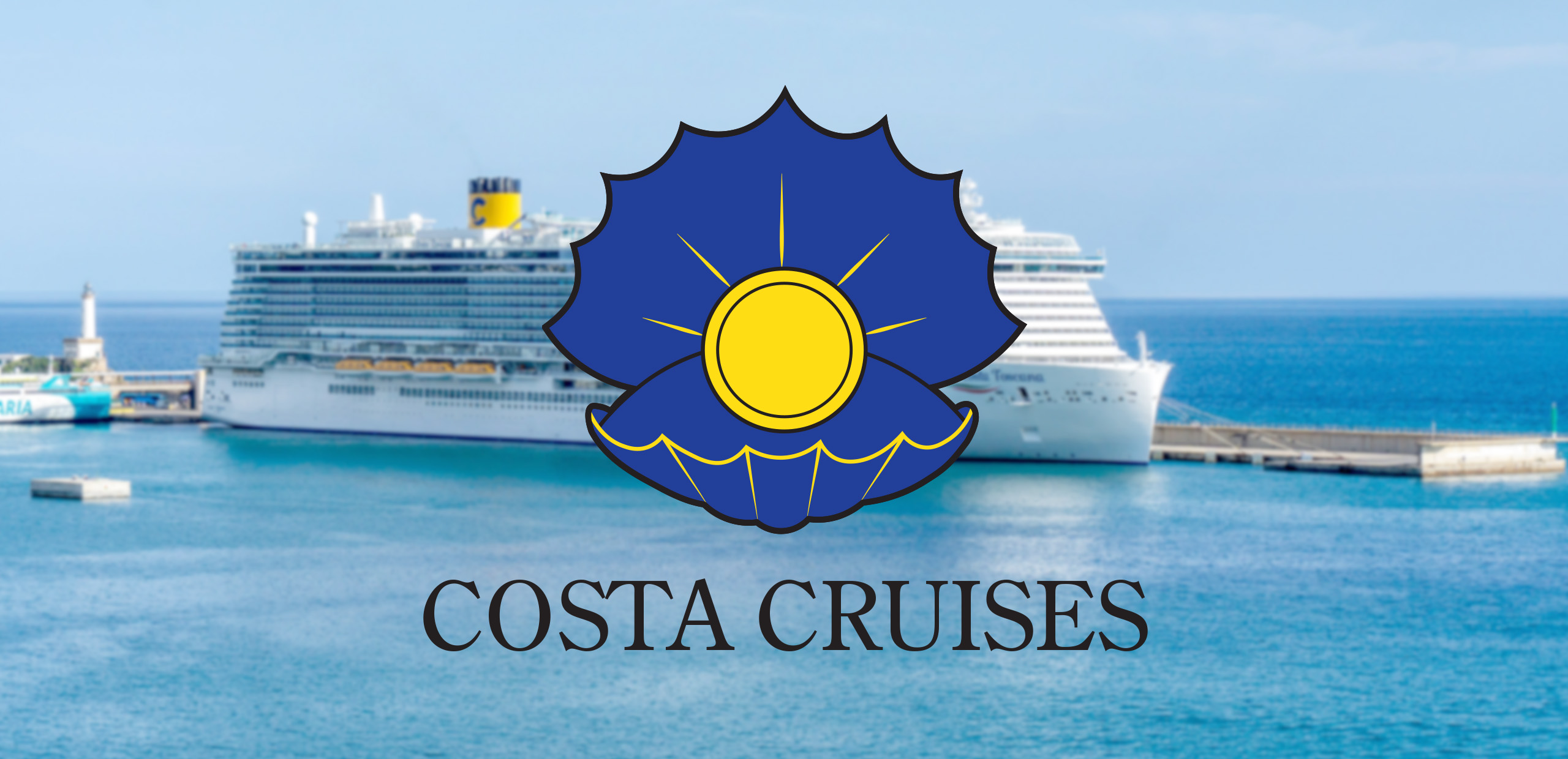 Costa Cruises hero image with a cruise ship in the distance