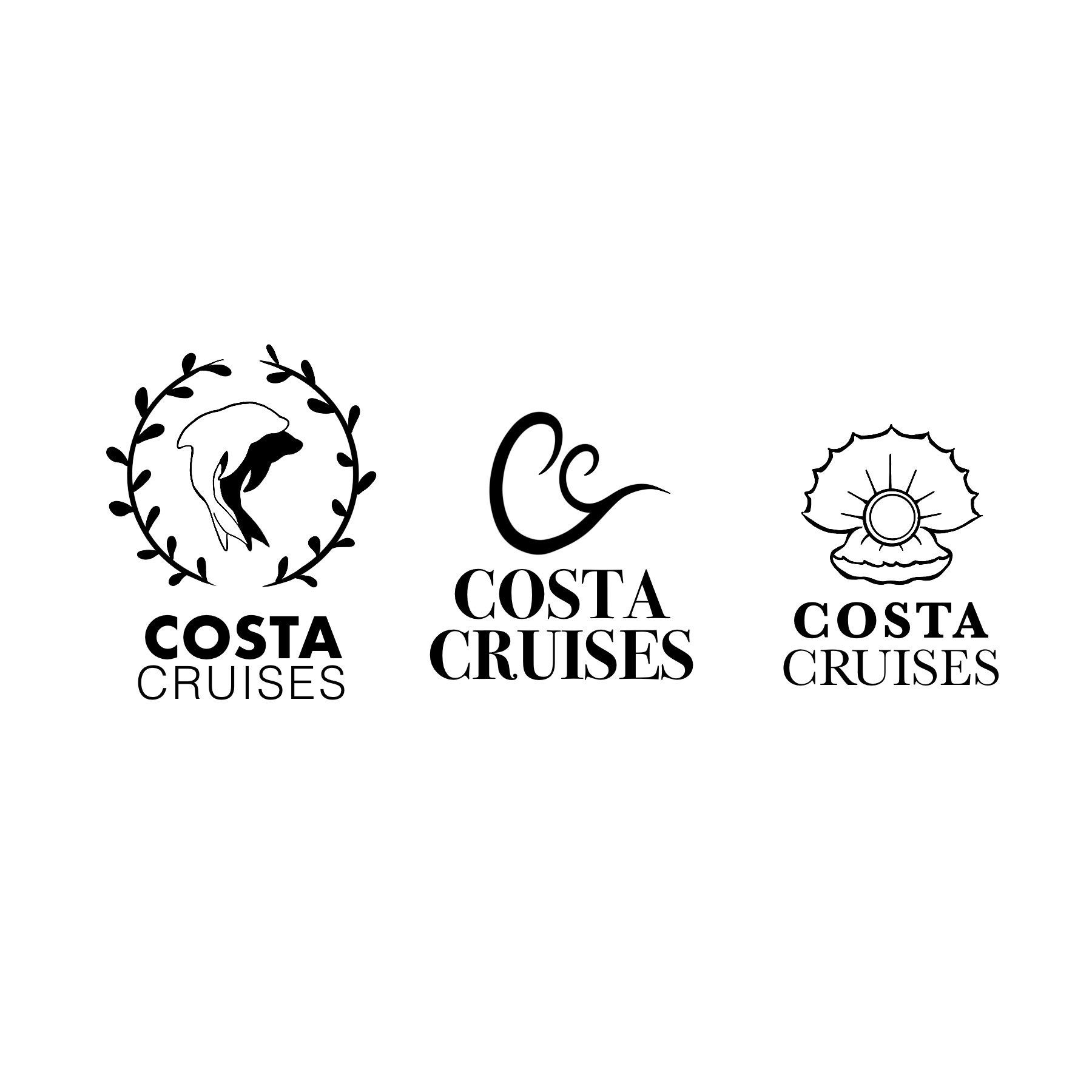 Costa Cruises Logo Sketches