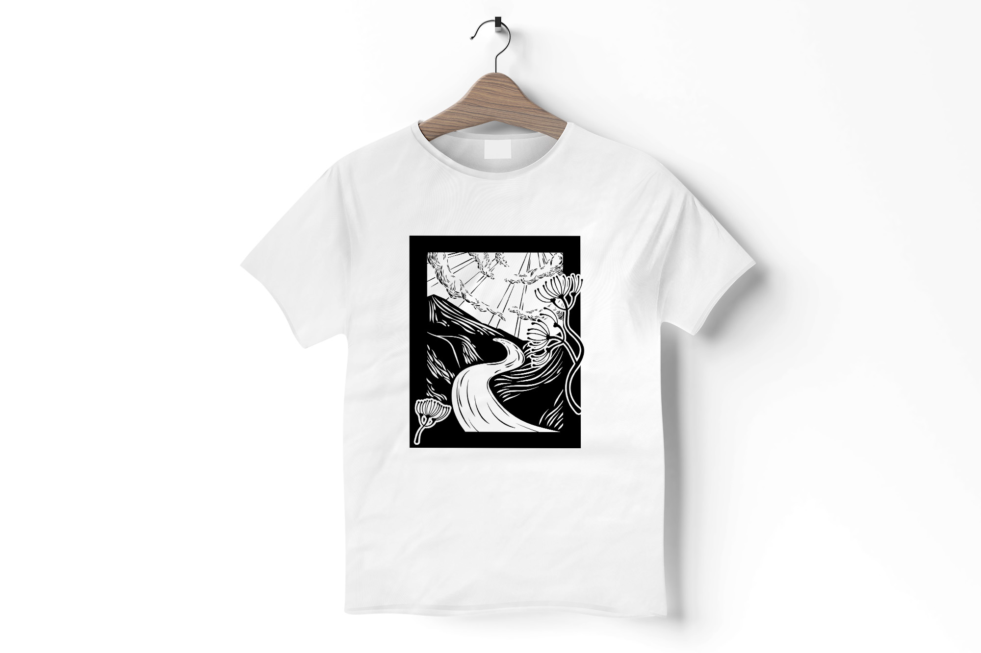 Shirt mockup of the ‘Ōhi‘a lehua flower emblem